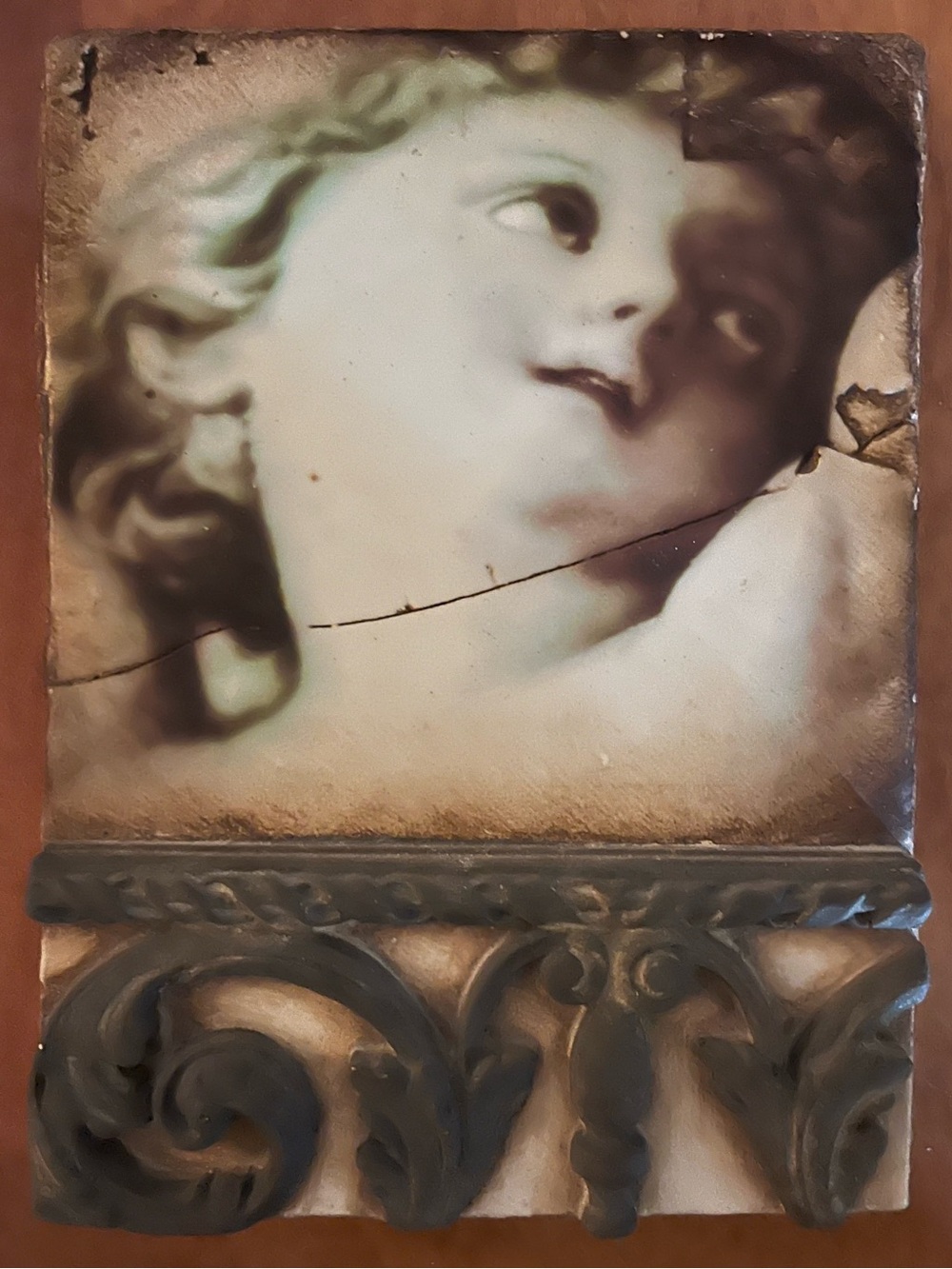 Retired Sid Dickens Cherub Memory Tile Wall Decor - T36